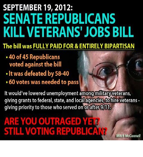 And Yesterday February 28, 2014 They Killed A Crucial Veterans Bill in the Senate